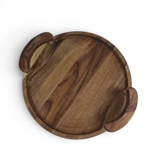 سینی چوبی گرد دسته روکار کد WD6665