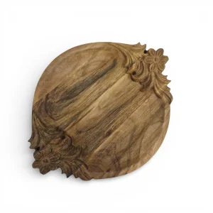 سینی چوبی گرد منبت در چند سایز کد WD6678