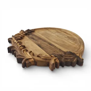سینی چوبی گرد منبت در چند سایز کد WD6679