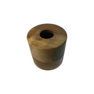 جا دستمال چوبی استوانه گردو کد WD5893