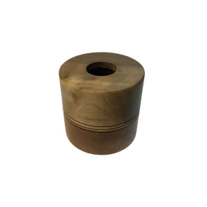 جا دستمال چوبی استوانه گردو کد WD5893
