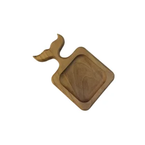 زیر لیوان چوبی طرح نهنگ کد WD6738