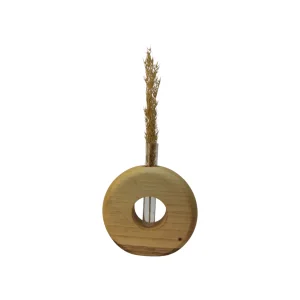 گلدان چوب و شیشه طرح دونات کد WD6746
