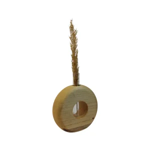گلدان چوب و شیشه طرح دونات کد WD6746