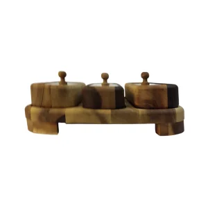 جعبه پذیرایی درب پلکسی مستطیل 3 خانه کد WD6748