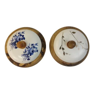 شکلات خوری چوبی درب سرامیکی  کد WD6181