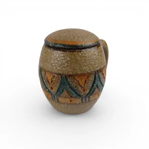 ماگ دمنوش درب دار طرح سنتی کد WD6784