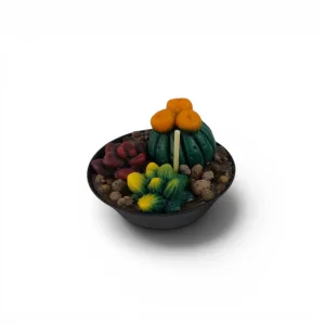 پیاله شمع طرح کاکتوس کد WD6793