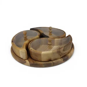 جعبه پذیرایی طرح ترمه استند دار 3 خانه کد WD6829