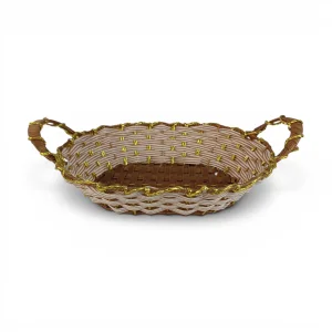 سبد نان و سبزی طرح حصیر بیضی کد WD6852
