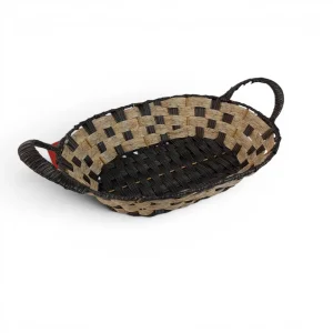 سبد نان و سبزی طرح حصیر بیضی کد WD6852