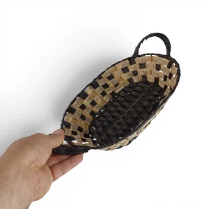 سبد نان و سبزی طرح حصیر بیضی کد WD6852