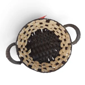 سبد نان و سبزی طرح حصیر گرد کد WD6853