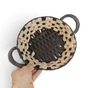 سبد نان و سبزی طرح حصیر گرد کد WD6853