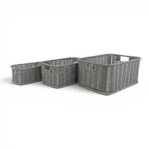 ست سبد حصیری پلاستیکی کد WD6855