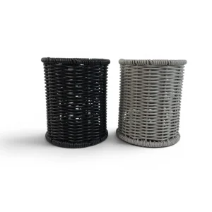 جای قاشق و چنگال طرح حصیری استوانه کد WD6869