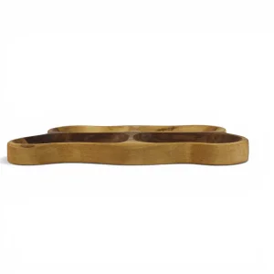 سینی مزه چوبی دفرمه 4 خانه کد WD6918