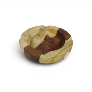 زیرسیگاری چوبی گرد طرح چهره کد WD6967