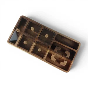 جعبه پذیرایی مستطیل وارمردار گردو  کد WD6246