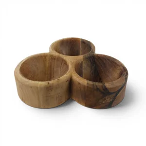 اردوخوری چوبی سه خانه طرح شبدر کد WD6973