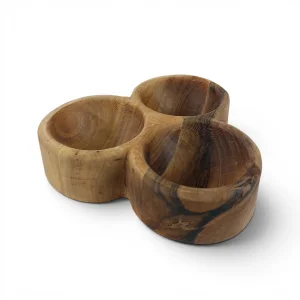 اردوخوری چوبی سه خانه طرح شبدر کد WD6973