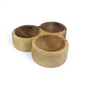 اردوخوری چوبی سه خانه طرح شبدر کد WD6973