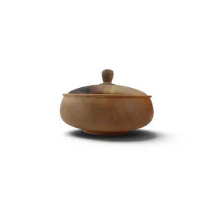 قندان چوبی گرد درب‌دار کد WD6992