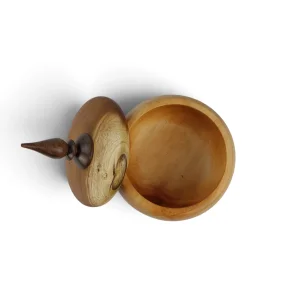 قندان چوبی گرد دسته خراطی کد WD6993