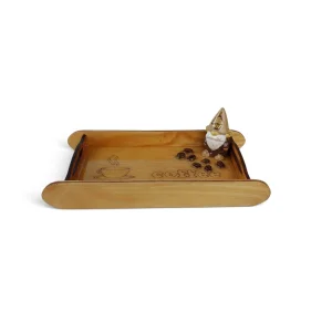 سینی چوب و رزین مجسمه‌دار کد WD7027
