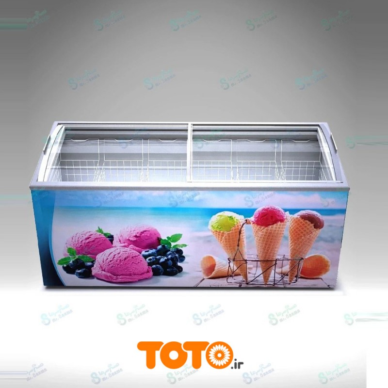 فریزر صندوقی درب شیشه ای محدب آیسان شرق