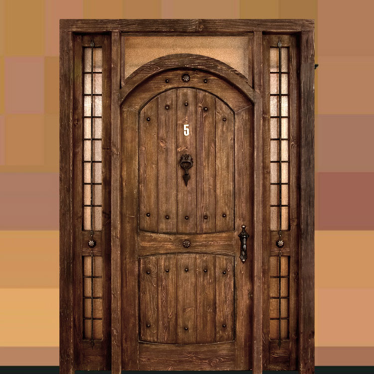 درب چوبی روستیک برای لابی و ویلا کد 301