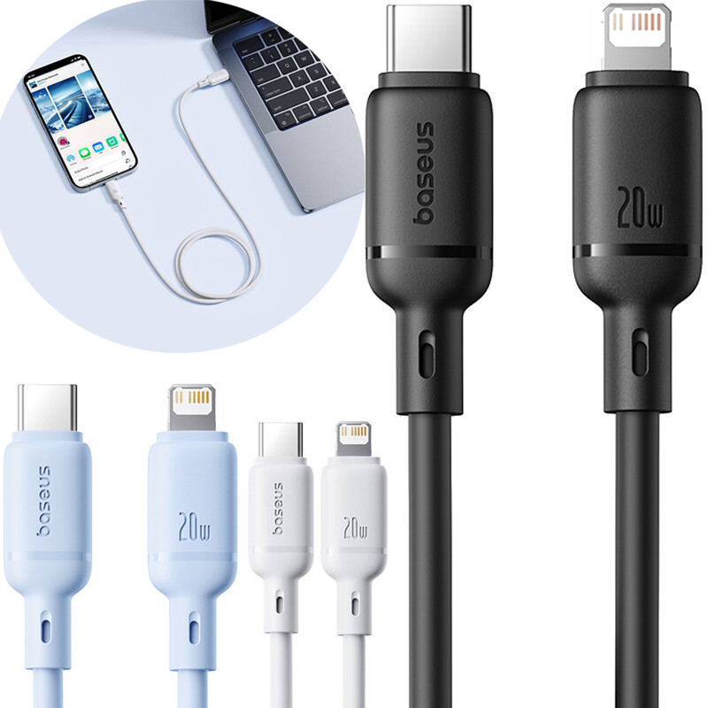 کابل تایپ‌سی به لایتنینگ 20 وات 2 متری بیسوس Baseus P10377700213-00