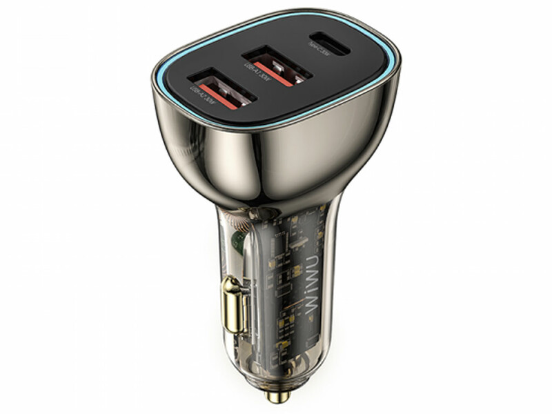 شارژر فندکی فست شارژ یو اس بی و تایپ سی 90 وات ویوو Wi-QC013