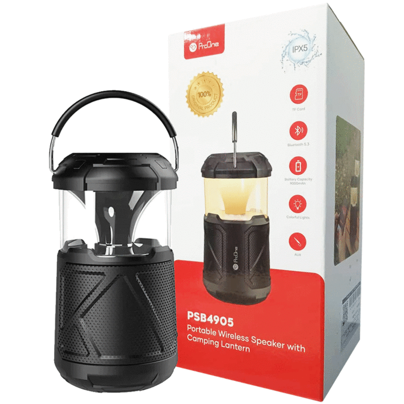 اسپیکر بلوتوثی و لامپ کمپینگ شارژی قابل حمل پرووان PSB4905
