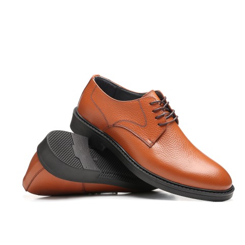 کفش مردانه بندی ساده- عسلی