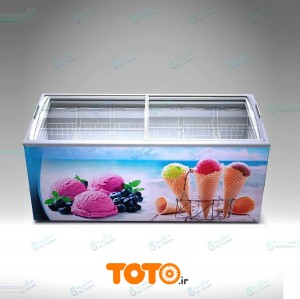 فریزر صندوقی درب شیشه ای محدب آیسان شرق