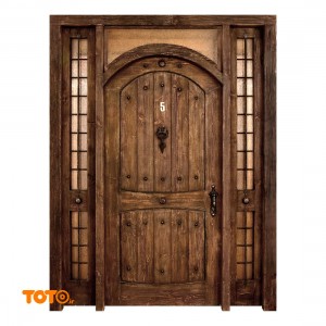 درب چوبی روستیک برای لابی و ویلا کد 301