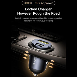 قیمت شارژر فندکی فست شارژ ماشین یواس‌بی و تایپ‌سی 30 وات  بیسوس