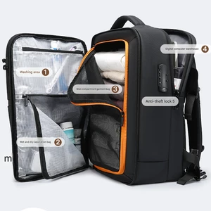کوله‌پشتی مسافرتی لپ‌تاپ 15.6 اینچ و آیپد 12.9 اینچ ضدآب و ضدسرقت 22 لیتری بنج