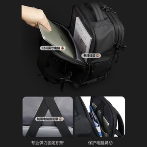 کوله‌پشتی مسافرتی لپ‌تاپ 15.6 اینچ و آیپد 12.9 اینچ ضدآب و ضدسرقت 22 لیتری بنج