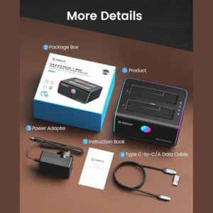 قیمت داک هارد 2.5 اینچ و 3.5 اینچ 2 سینی Type-C اوریکو