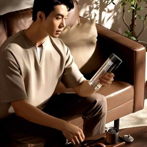 خرید فلاسک شیشه‌ای دو لایه مسافرتی 400 میلی‌لیتری میجیا شیائومی