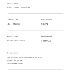 فلاسک استیل 600 میلی‌لیتر شیائومی کوانج