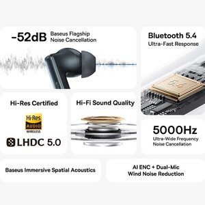 قیمت هندزفری بلوتوثی نویزکنسلینگ 5.4 بیسوس