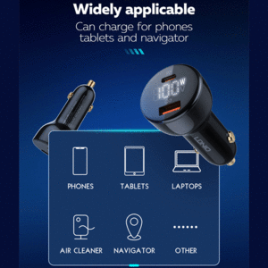 فروش شارژر فندکی تایپ سی 100 وات الدینیو