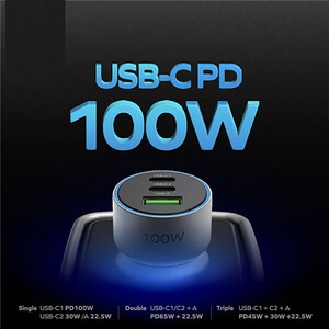 شارژر فندکی 3 پورت 100 وات مومکس مدل MOMAX MOVE 100W UC17