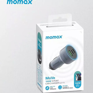 فروش شارژر فندکی فست شارژ ماشین تایپ سی و یو اس بی 100 وات مومکس