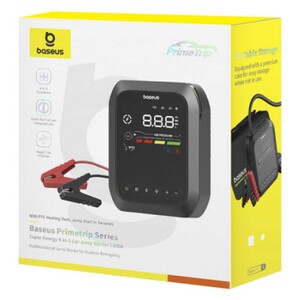 جعبه جامپ استارتر، پمپ باد، پاوربانک و چراغ قوه 1200 آمپر خودرو بیسوس