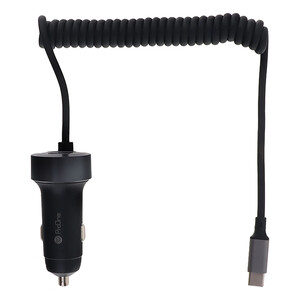 فروش شارژر فندکی 65 وات دو پورت پرووان با کابل تایپ سی