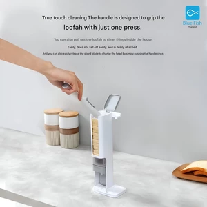 برس ظرفشویی دیواری با پد اسکاچ قابل تعویض و مخزن مایع شوینده